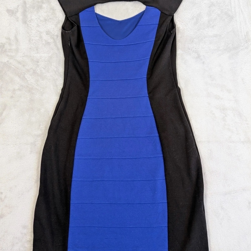 Express Blue and Black Mini Dress - Picture 7 of 7